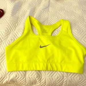 NEON YELLOW NIKE SPORTS BRA